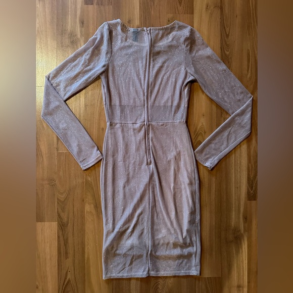 ✨Windsor Glitter ✨Bodycon dress Nude beige size small ✨ - Picture 4 of 9
